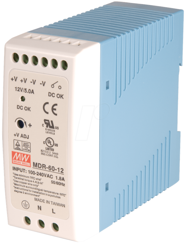 SNT MW-MDR60-48 - Schaltnetzteil, Hutschiene, 57 W, 48 V, 1,2 A