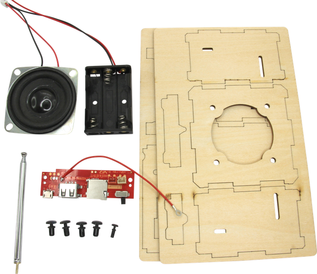 SOL-EXP 21720 - Holzbausatz BT-Laufprecher mit FM Radio