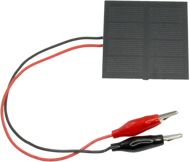 SOL-EXP 22000 - Solarzelle 2 V, 200 mA, mit Krokoklemmen für Solar Bausatz