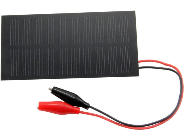 SOL-EXP 51500 - Solarzelle 5 V, 150 mA, mit Krokoklemmen für Solar Bausatz