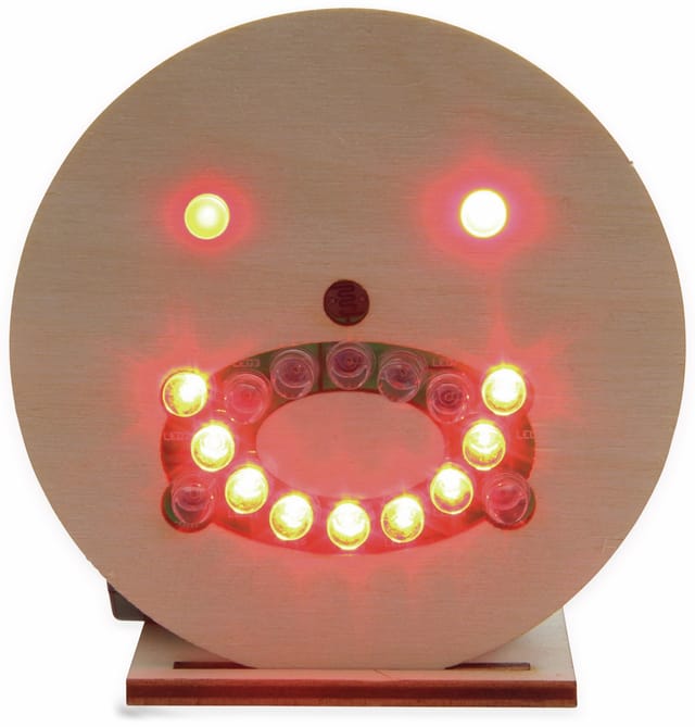 SOL-EXP 76333 - Stimmungsbarometer Smiley, Lötbausatz für 9V Batterie