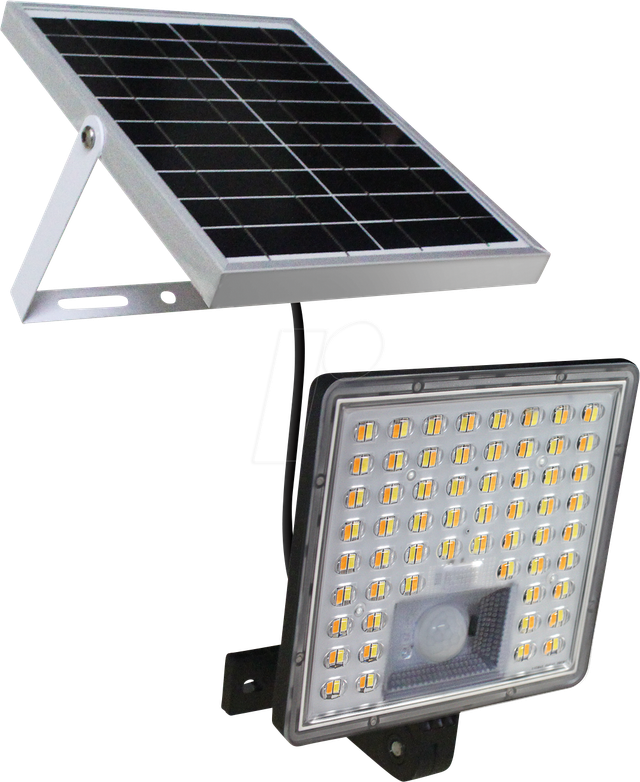 SOLAR OC-WL005B - Solar-Flutlicht, PIR-Beweungssensor, IP66, 20 W, 2800 lm