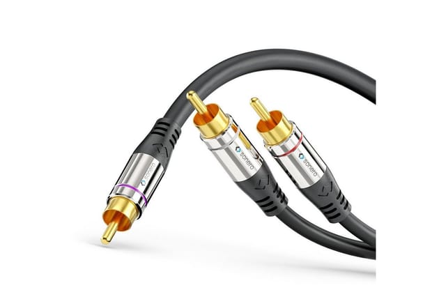 SON AC900-010 - Cinch Subwoofer Kabel, Cinch Stecker > 2x Stecker, 1 m