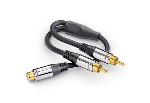 SON ACA011 - 2x Cinch auf Cinch Subwoofer Adapter Kabel 0,2m