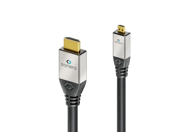 SON HC300-010 - HDMI auf Micro Premium High Speed mit Ethernet 4K 60 Hz 1 m