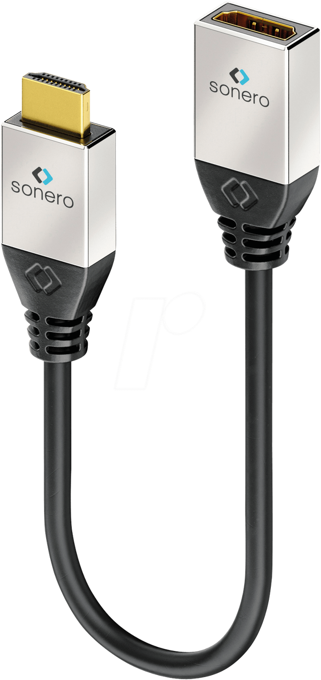 SON HCA000 - HDMI A Stecker > HDMI A Buchse, 25 cm, 4K 60Hz