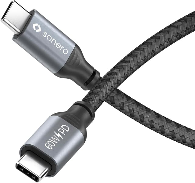 SON SPC-U300-010 - Sync- & Ladekabel, USB-C, 60 W, Textil, 1,0 m