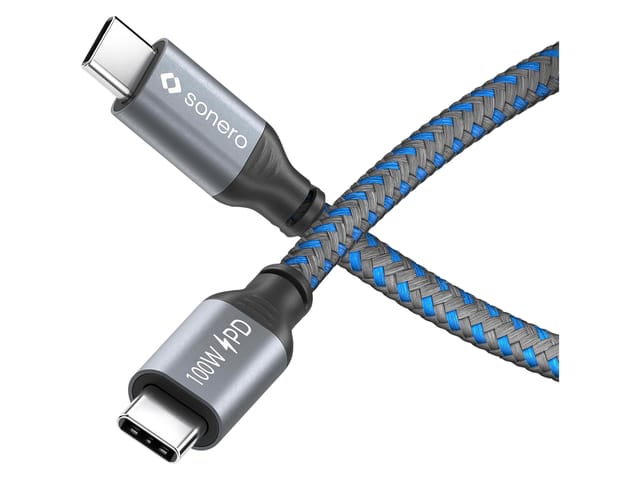 SON SPC-U310-005 - Sync- & Ladekabel, USB-C, 100 W, Textil, 0,5 m