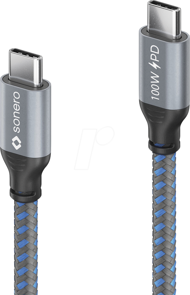 SON SPC-U310-010 - Sync- & Ladekabel, USB-C, 100 W, Textil, 1,0 m