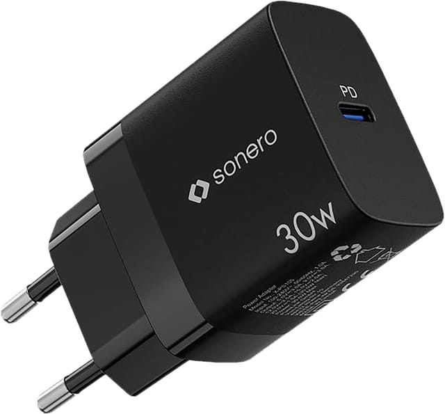 SON X-PS105 - USB-Ladegerät, 30 W, GaN, PD, 1x USB-C, schwarz