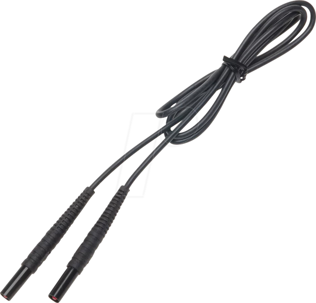 SONEL 1X2BLBB - Prüfleitung, 1,2 m, schwarz, gesichert, 1 kV