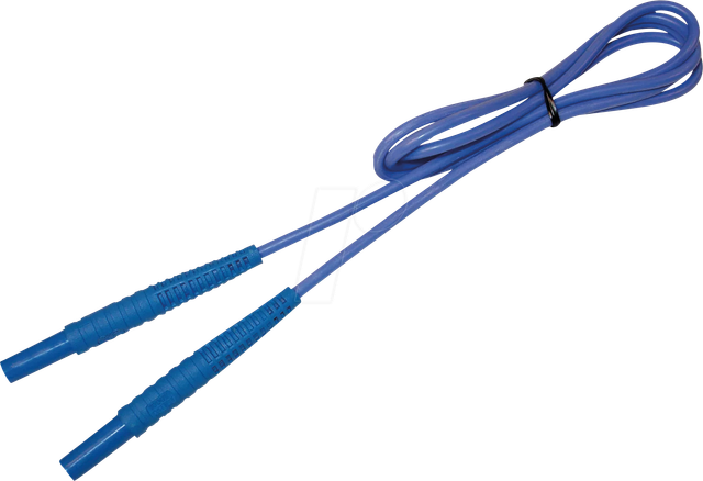 SONEL 1X2BUBB - Prüfleitung, 1,2 m, blau, gesichert, 1 kV