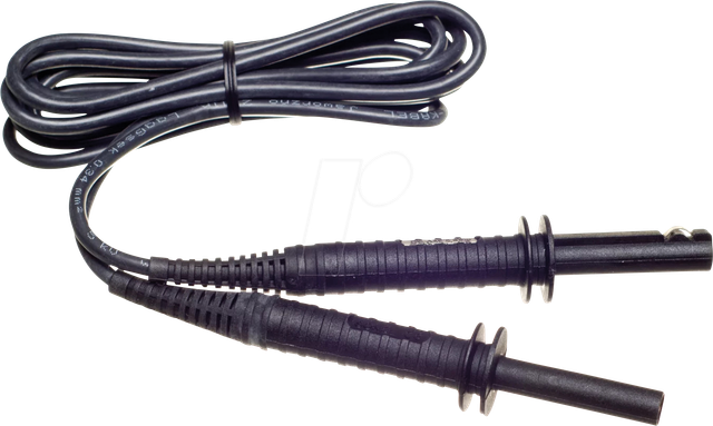 SONEL 1X8BLBB - Prüfleitung, 1,8 m, schwarz, gesichert und abgeschirmt, 5 kV