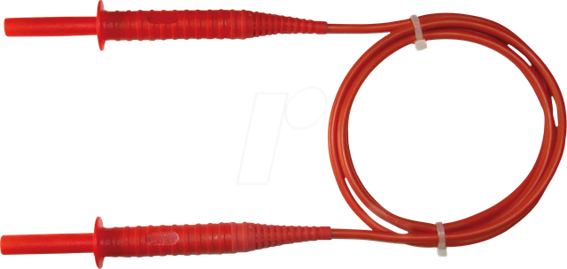 SONEL 1X8REBB - Prüfleitung, 1,8 m, rot, gesichert, 5 kV