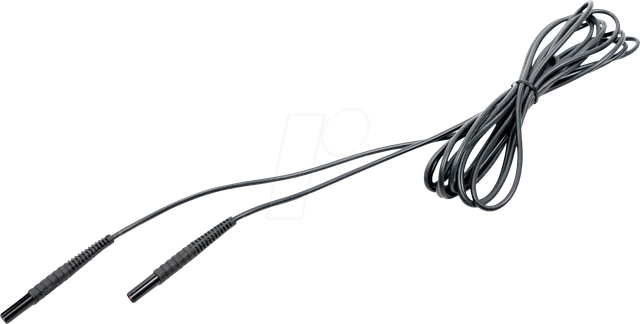 SONEL 4BLBB - Prüfleitung, 4,0 m, schwarz, gesichert, 1 kV
