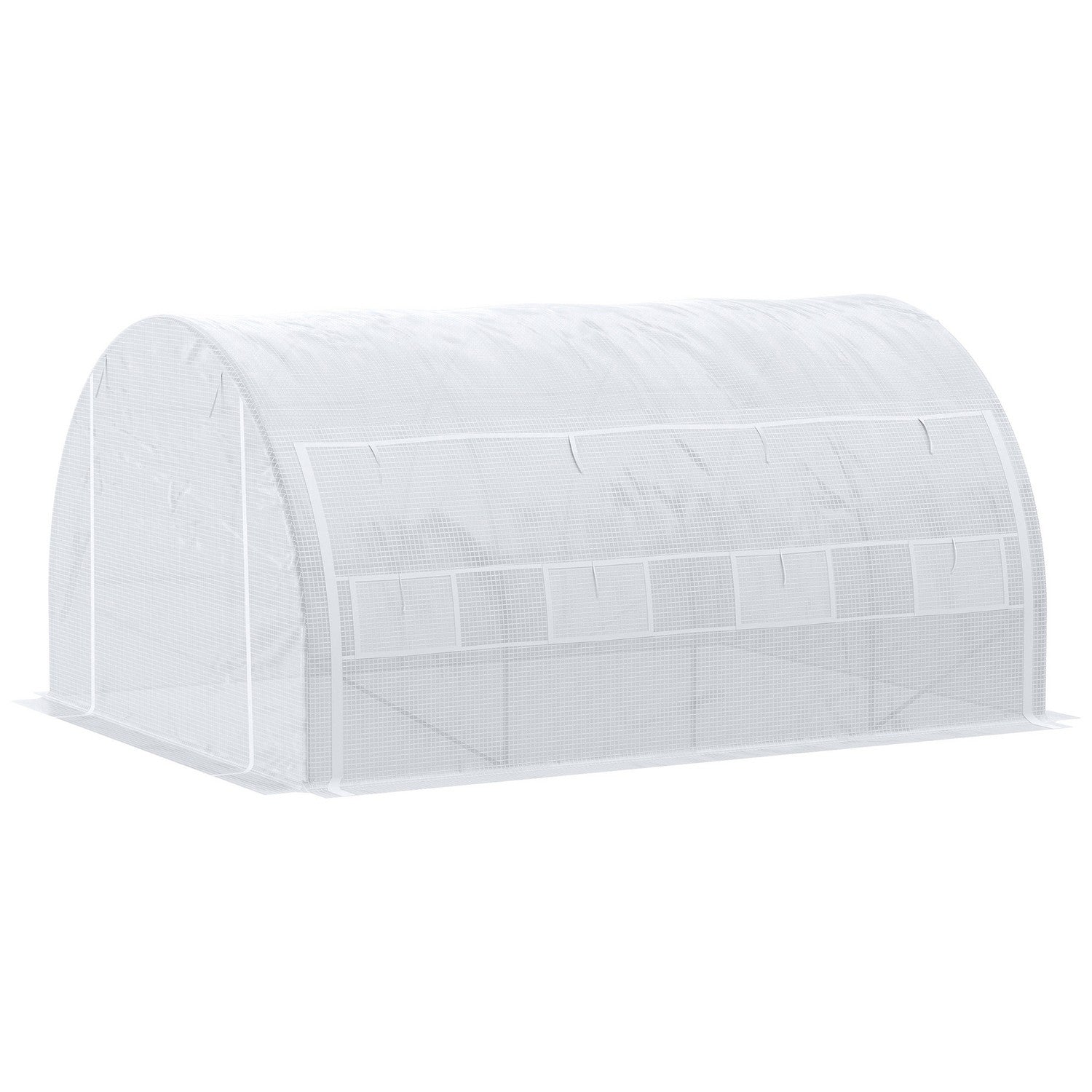 Gewachshaus Foliengewachshaus 397 X 302 X 2 M Mit Uv Schutz Winddichtes Tomatenhaus Mit Seitentur Aus Stahl In Wei 211774179