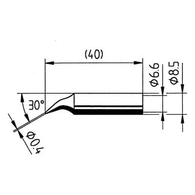 SPITZE 842ID - Lötspitze 0842ID, 0,4 mm, bleistiftförmig, gebogen