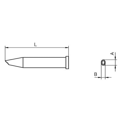 SPITZE XT GW1 - Lötspitze XT GW1, Ø 2,3 mm, Lotdepot