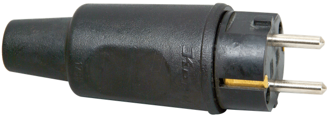 SST 3VG SW - Schutzkontaktstecker Typ F - CEE 7/4, IP 44, schwarz
