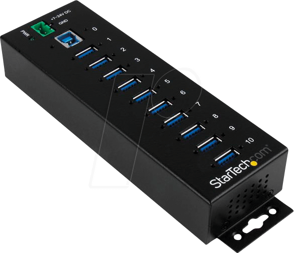 ST 1030USBM - USB 3.0 10 Port Metall-Hub, industriell mit ESD-Schutz