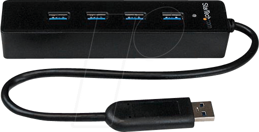 ST 4300PBU3 - USB 3.0 4 Port Hub, USB-A, schwarz
