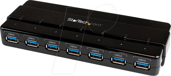 ST 7300USB3B - USB 3.0 7 Port Hub, USB-A, schwarz
