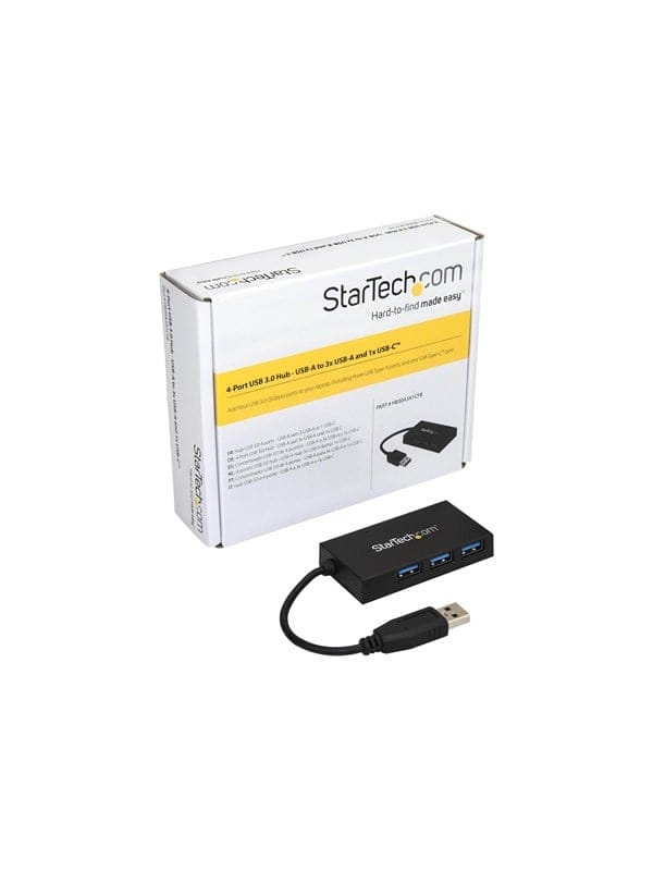 ST HB30A3A1CFB - 4 Port USB 3.0 Hub, 3x USB-A, 1x USB Type-C