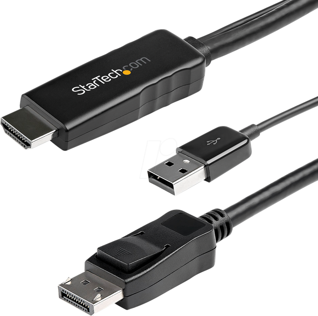 ST HD2DPMM3M - Aktives HDMI zu DP 1.2 Kabel, 4K 30 Hz, 3 m