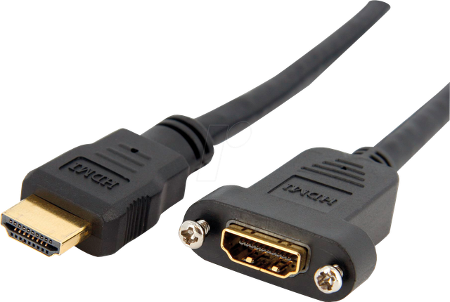 ST HDMIPNLFM3 - HDMI Kabel ST/BU, schraubbar, 90 cm