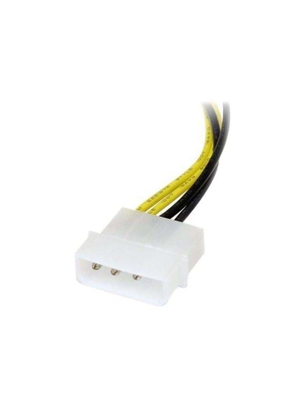 ST LP4PCIEX8ADP - 2x LP4 auf 8er PCI-E, 15 cm, schwarz/gelb