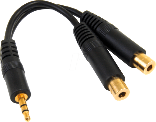 ST MUY1MFF - Audio Kabel, 3,5 mm Klinkenstecker auf 2x Kupplung, 0,15 m