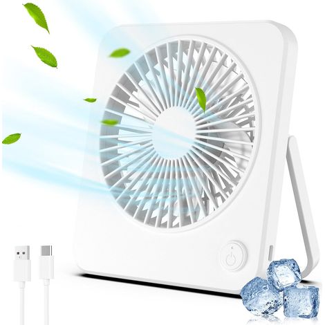 Leiser Mini-usb-ventilator Mit 3 Geschwindigkeitsstufen, Tischventilator, Usb-schreibtischventilator, Ventilator Für Büro, Zuhause Oder Schlafzimmer, Weiß, Usb-betrieben, Keine Batterien Erforderlich