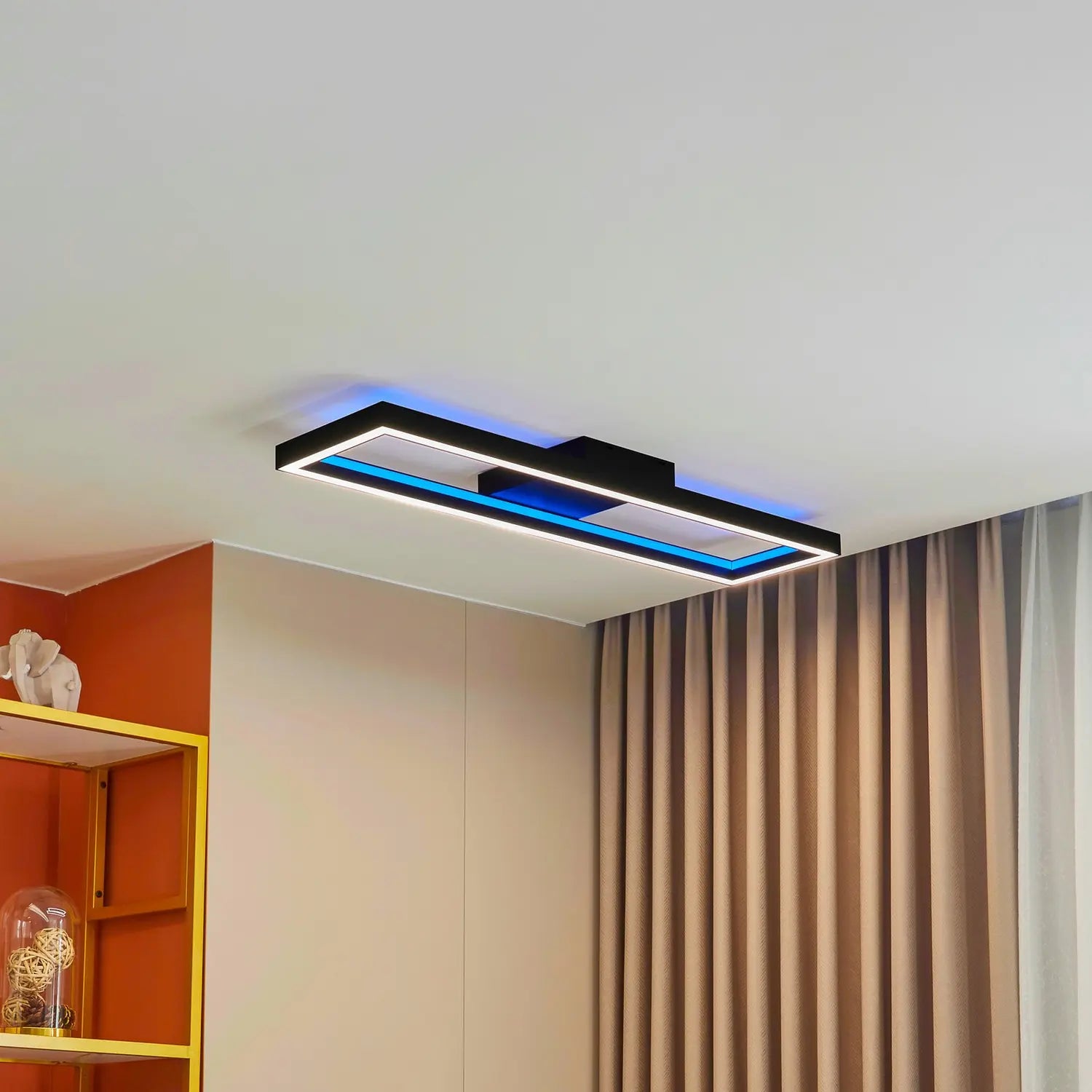 [gebraucht] B-ware Lucande Deckenleuchte Lampe Led Smart Schwarz Rgbw Fernbedienung Wlan Tuya908