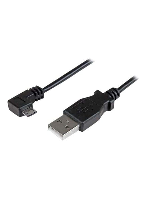 ST USBAUB2MRA - Sync- & Ladekabel, USB-A > Micro-B, 2 m, gewinkelt, schwarz