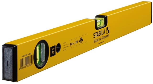 STABILA 02283 - Wasserwaage, Balkenwasserwaage, Type 70, 500 mm
