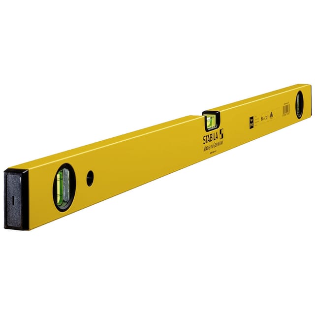 STABILA 14188 - Wasserwaage mit 2 Vertikal-Libellen, Type 70-2, 800 mm