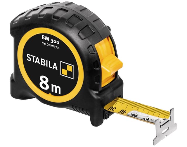 STABILA 19572 - Maßband BM 300, 8 m, metrische 1000er-Skala