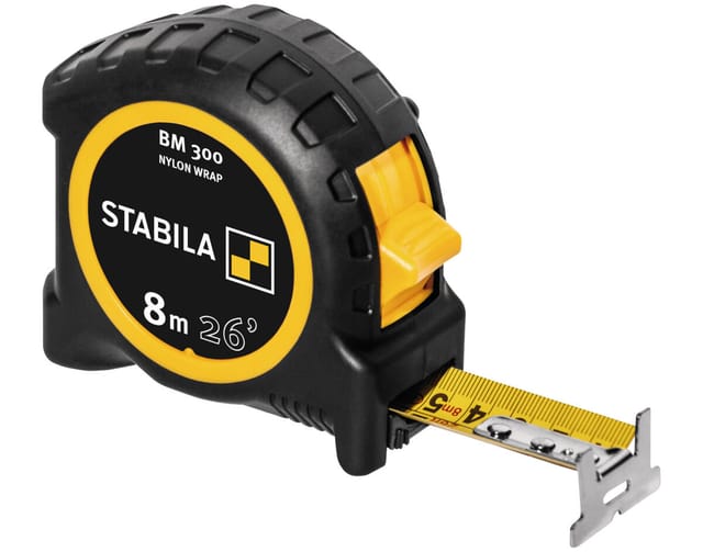 STABILA 19573 - Maßband BM 300, 8 m, cm/inch-Skala