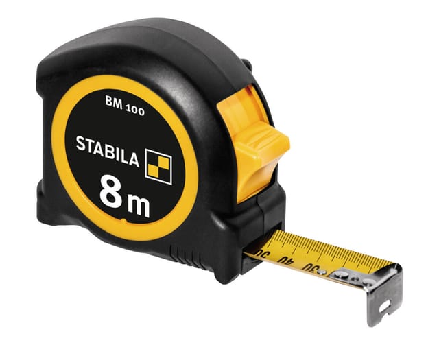 STABILA 19579 - Maßband BM 100, 8 m, metrische 1000er-Skala
