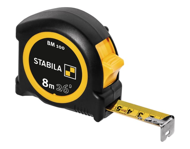 STABILA 19580 - Maßband BM 100, 8 m, cm/inch-Skala