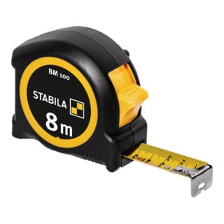 STABILA 19581 - Maßband BM 100, 8 m, metrische Skala