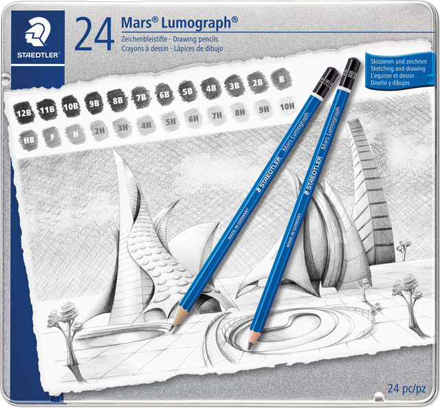 STAEDTLER 100G24 - Bleistift, sortierte Härtegrade, 24 Stifte
