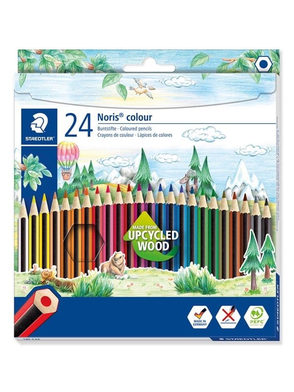 STAEDTLER 185C24 - Buntstift, 3 mm, Sechskantform, 24 Farben