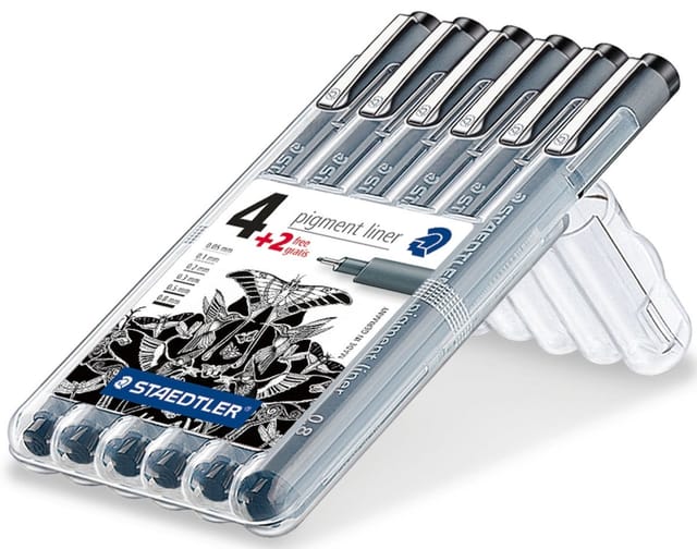 STAEDTLER 308SB6 - Pigment liner, dokumentenecht, mit 6 Strichbreiten