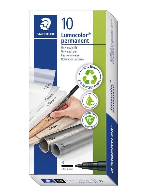 STAEDTLER 314BL - Permanent-Universalstift B, 2,5 mm, blau