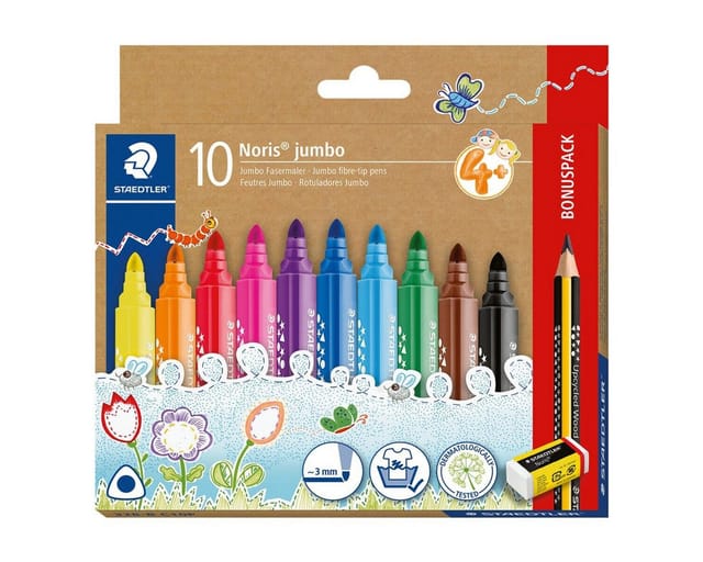 STAEDTLER 328BC1 - Fasermaler, 3 mm, 10 Farben, Box