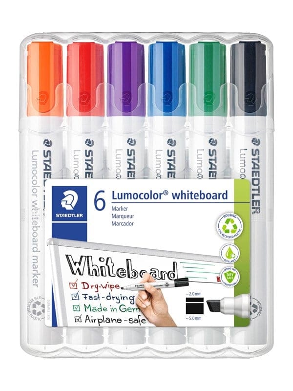 STAEDTLER 351BP6 - Whiteboard Marker, 2 - 5 mm, 6 Farben