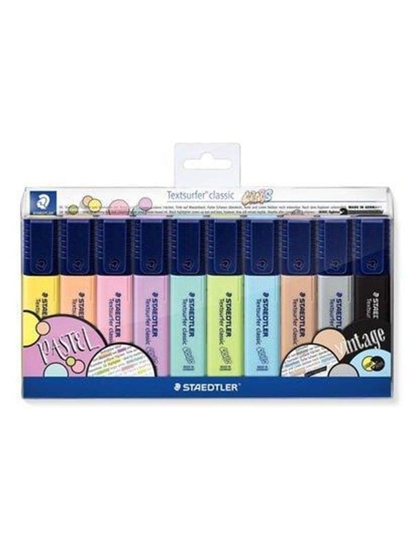 STAEDTLER 364CW1 - Textmarker, Keilspitze, 1-5 mm, 10 Farben, pastell