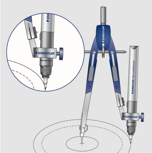 STAEDTLER 553 01 - Schnellverstellzirkel, mit Klappdeckeletui