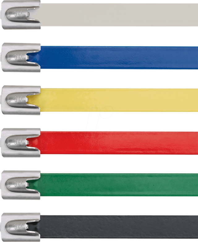 STEEL B51-201 - Edelstahlkabelbinder, 201 x 8 mm, schwarz, 1er-Pack